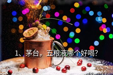 1、茅臺，五糧液哪個好喝？