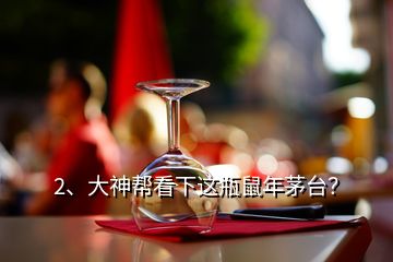 2、大神幫看下這瓶鼠年茅臺(tái)？