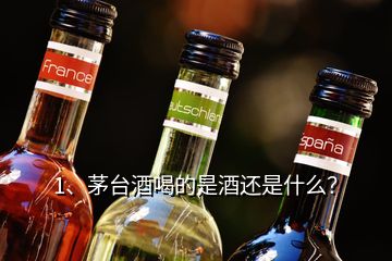 1、茅臺(tái)酒喝的是酒還是什么？