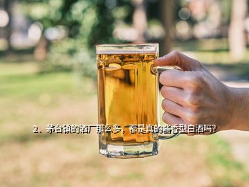 2、茅臺鎮(zhèn)的酒廠那么多，都是真的醬香型白酒嗎？