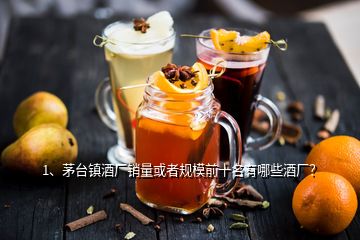 1、茅臺鎮(zhèn)酒廠銷量或者規(guī)模前十名有哪些酒廠？