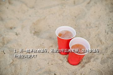 1、買一瓶茅臺(tái)酒儲(chǔ)存，若是20年后再賣掉，怎樣使儲(chǔ)存升值空間更大？