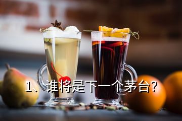 1、誰將是下一個(gè)茅臺(tái)？