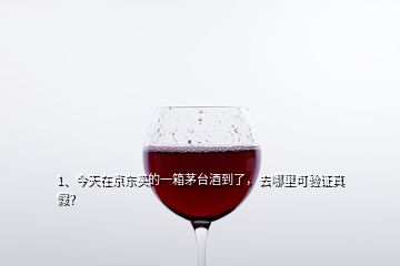 1、今天在京東買的一箱茅臺酒到了，去哪里可驗證真假？