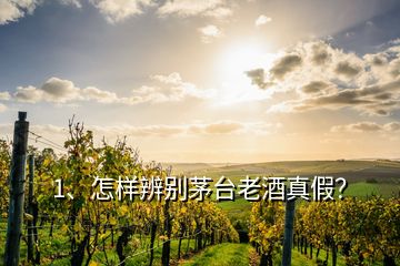 1、怎樣辨別茅臺老酒真假？