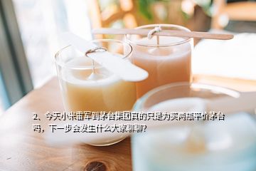 2、今天小米雷軍到茅臺(tái)集團(tuán)真的只是為買兩瓶平價(jià)茅臺(tái)嗎，下一步會(huì)發(fā)生什么大家聊聊？