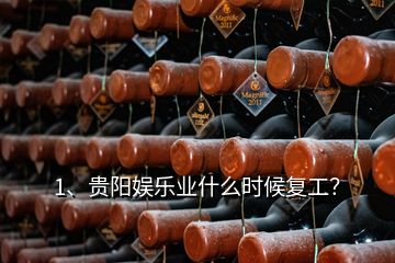 1、貴陽娛樂業(yè)什么時候復工？