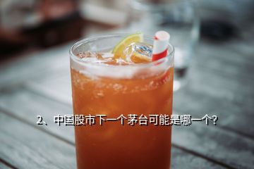 2、中國(guó)股市下一個(gè)茅臺(tái)可能是哪一個(gè)？