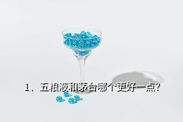 1、五糧液和茅臺(tái)哪個(gè)更好一點(diǎn)？