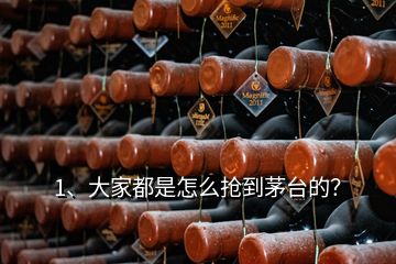 1、大家都是怎么搶到茅臺(tái)的？