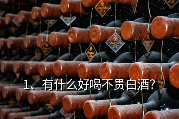 1、有什么好喝不貴白酒？