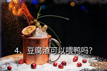 4、豆腐渣可以喂鴨嗎？