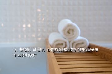 3、新能源、半導(dǎo)體、白酒還能繼續(xù)漲嗎？銀行保險券商什么時候見底？