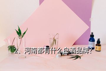 2、河南都有什么白酒品牌？