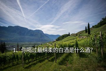 1、你喝過最綿柔的白酒是什么酒？