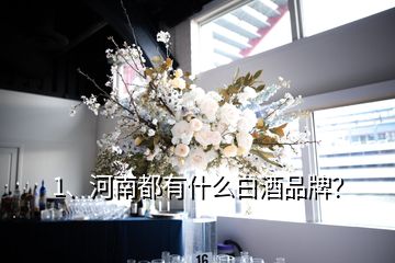 1、河南都有什么白酒品牌？