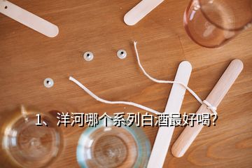 1、洋河哪個(gè)系列白酒最好喝？