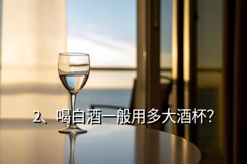 2、喝白酒一般用多大酒杯？