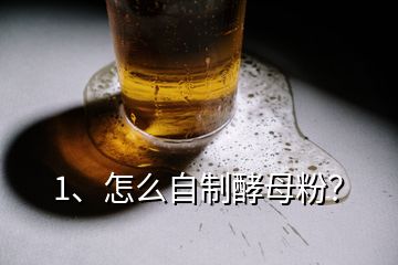 1、怎么自制酵母粉？