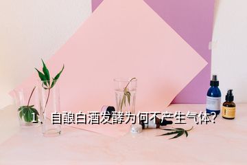 1、自釀白酒發(fā)酵為何不產(chǎn)生氣體？