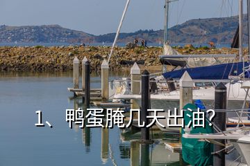 1、鴨蛋腌幾天出油？