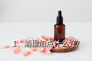 1、酒里加點什么好？