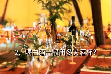 2、喝白酒一般用多大酒杯？