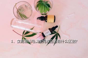 1、食用酒精與高度純糧白酒有什么區(qū)別？