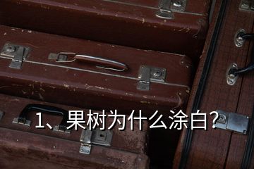 1、果樹為什么涂白？