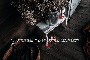 2、同樣是蒸餾酒，白酒和洋酒的味道差異是怎么造成的呢？