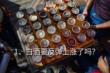 1、白酒要反彈上漲了嗎？