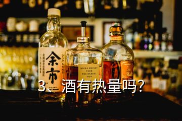 3、酒有熱量嗎？