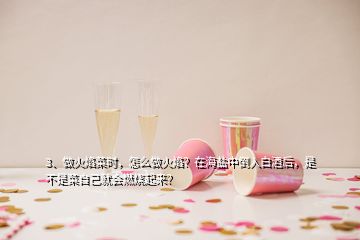 3、做火焰菜時(shí)，怎么做火焰？在海鹽中倒入白酒后，是不是菜自己就會(huì)燃燒起來？