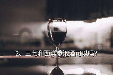 2、三七和西洋參泡酒可以嗎？