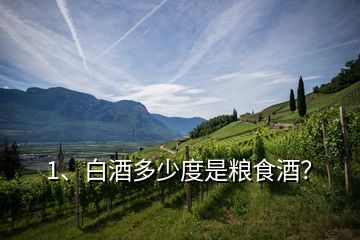 1、白酒多少度是糧食酒？