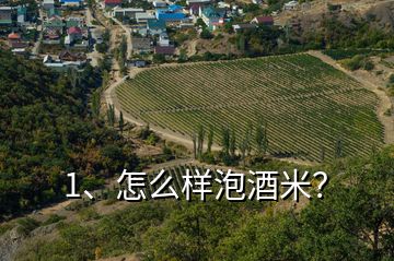 1、怎么樣泡酒米？