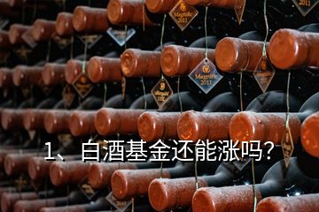 1、白酒基金還能漲嗎？