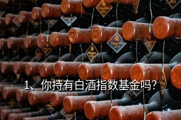 1、你持有白酒指數(shù)基金嗎？