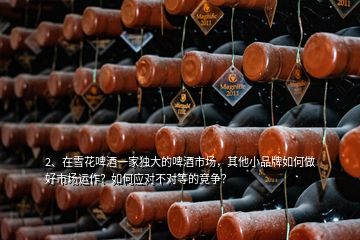 2、在雪花啤酒一家獨大的啤酒市場，其他小品牌如何做好市場運作？如何應(yīng)對不對等的競爭？