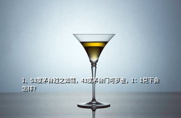 1、53度茅臺趨之如騖，43度茅臺門可羅雀，1：1兌下會怎樣？