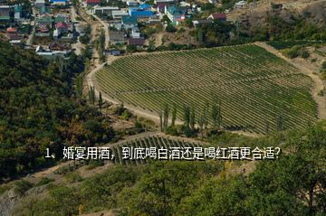 1、婚宴用酒，到底喝白酒還是喝紅酒更合適？