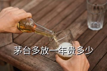 茅臺(tái)多放一年貴多少