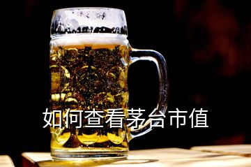 如何查看茅臺(tái)市值