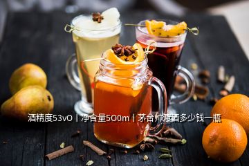 酒精度53vO丨凈含量5O0m丨茅臺(tái)帥渡酒多少錢一瓶