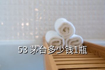 53 茅臺(tái)多少錢1瓶