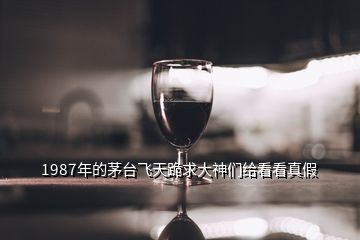 1987年的茅臺(tái)飛天跪求大神們給看看真假