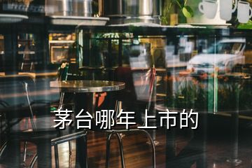 茅臺哪年上市的