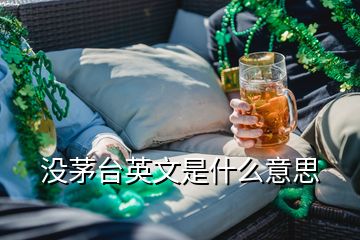 沒茅臺(tái)英文是什么意思