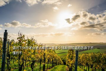 請(qǐng)問(wèn)下94年茅臺(tái)酒大概可以值多少錢麻煩知道的告訴下不懂的不