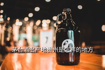 茅臺酒出產地貴州是怎樣的地方